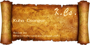 Kuhn Csongor névjegykártya