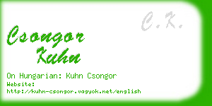 csongor kuhn business card